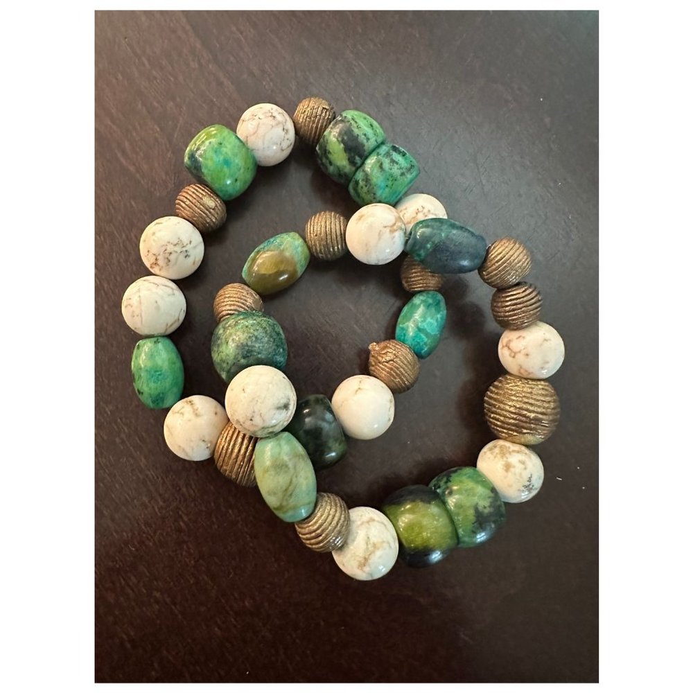 2 Healing Crystal, Positivity, Jasper, Tree Agate Bracelets